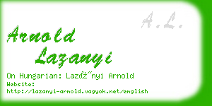 arnold lazanyi business card